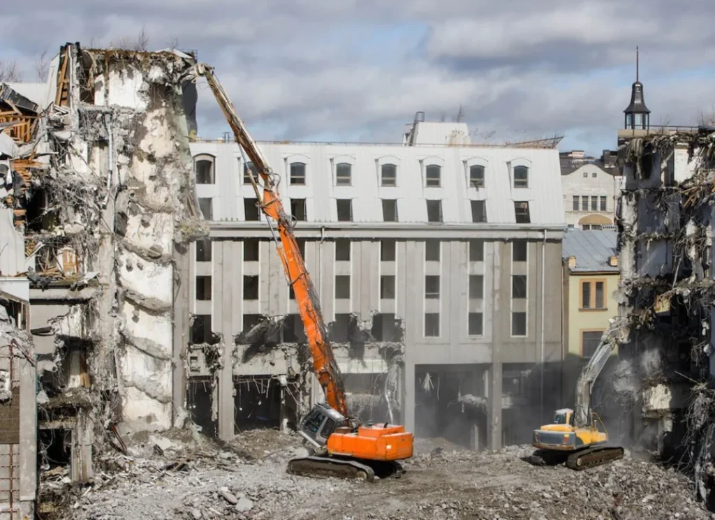 Heavy machinery at work