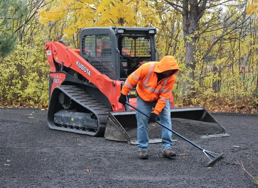 Gravel driveway repair service.