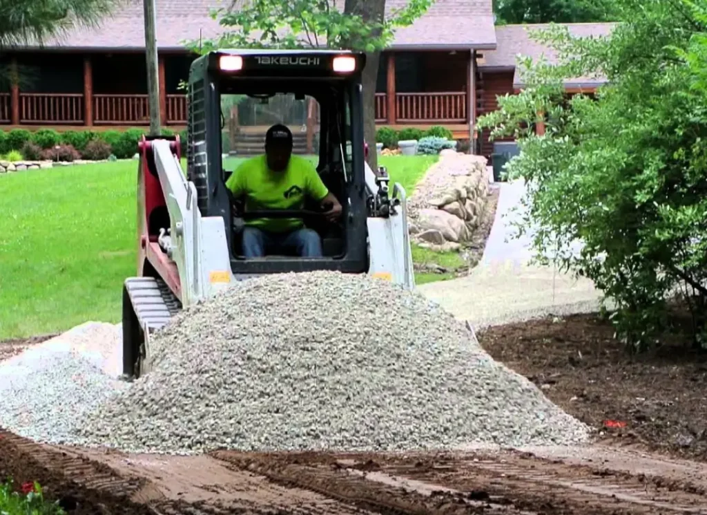 Gravel driveway installation services.